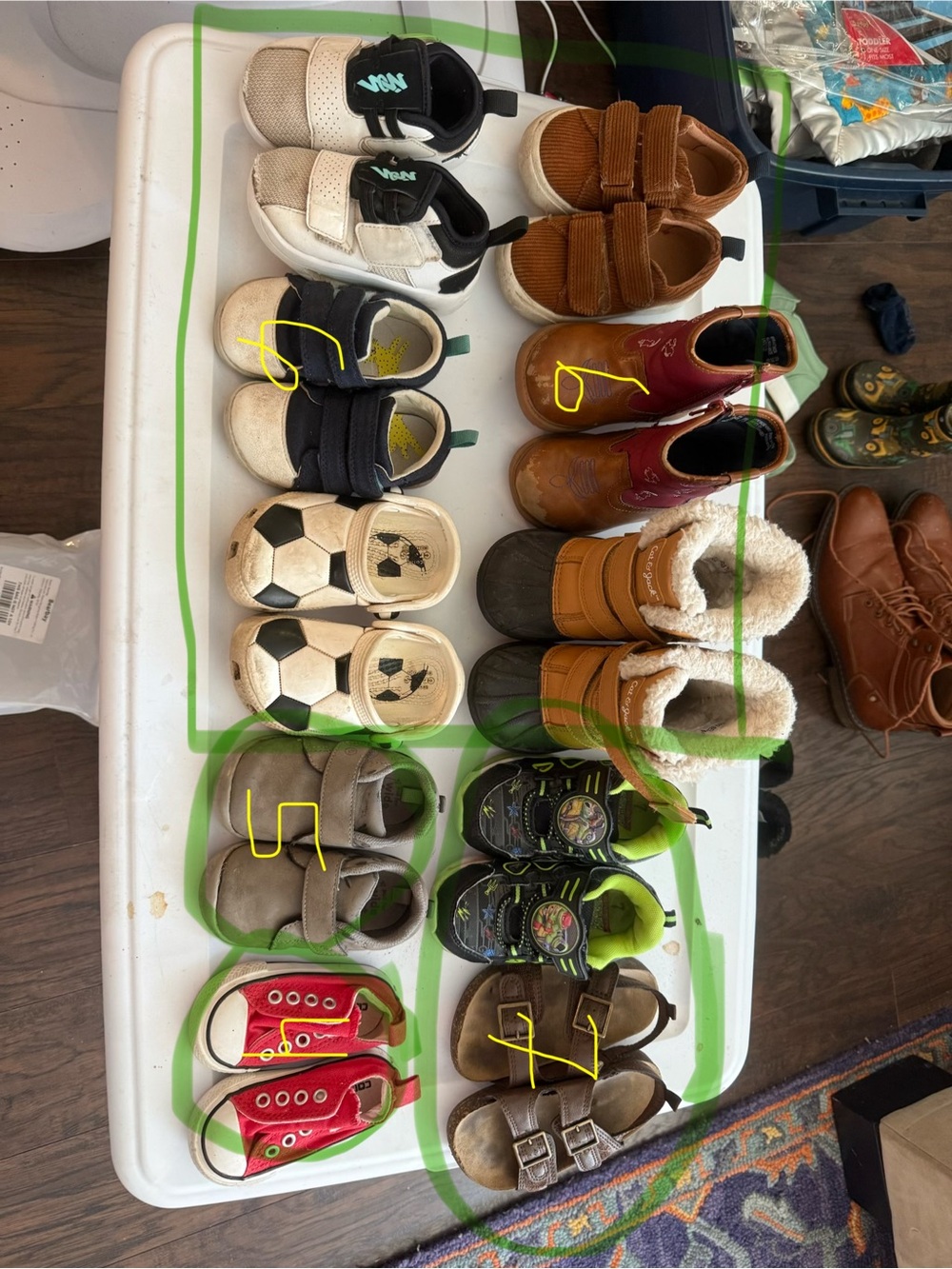 Kids Boys Toddler Shoe Set Sizes 4T 5T 6T 7T